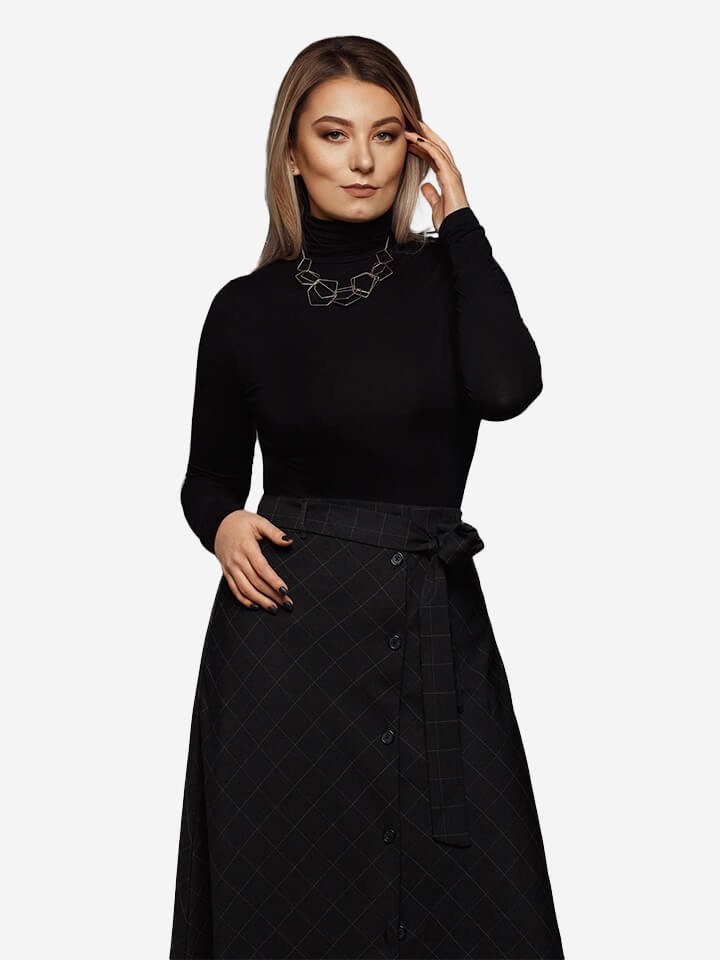 Camisa de manga larga Benne negra